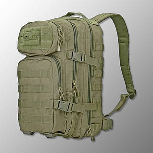 🔥 Тактический рюкзак, военный "Mil-Tec - US Assault Pack II Small" (Олива) 20 литров, армейский, EDC