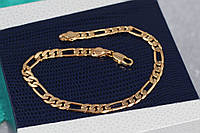Браслет Xuping Jewelry фигаро 22 см 5 мм золотистый