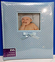 Фотоальбом EVG 20sheet S29x32 Baby blue 2 с рамкой для фото на обложке, на 20 самокл. листов, книжный переплет