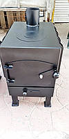 Буржуйка печь с теплообменником и регулятором дымохода (сталь 3.2мм)