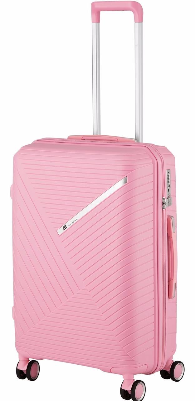 Пластикова валіза середня 2E Sigma 61 л рожева