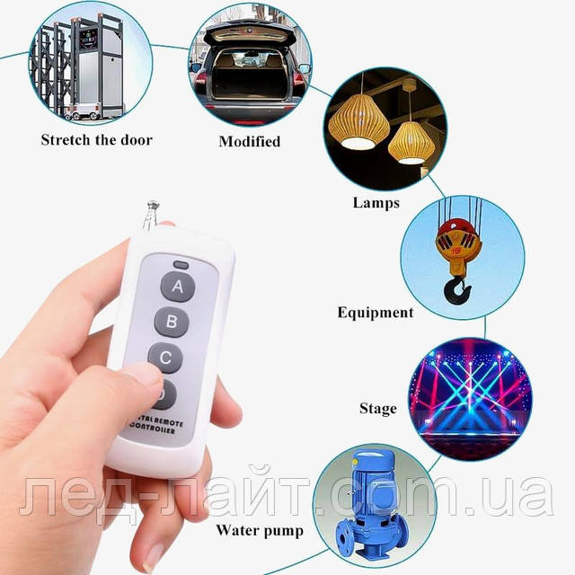 remote control 433MHz пульт дистанционного управления беспроводным реле, выключателем 433 МГц