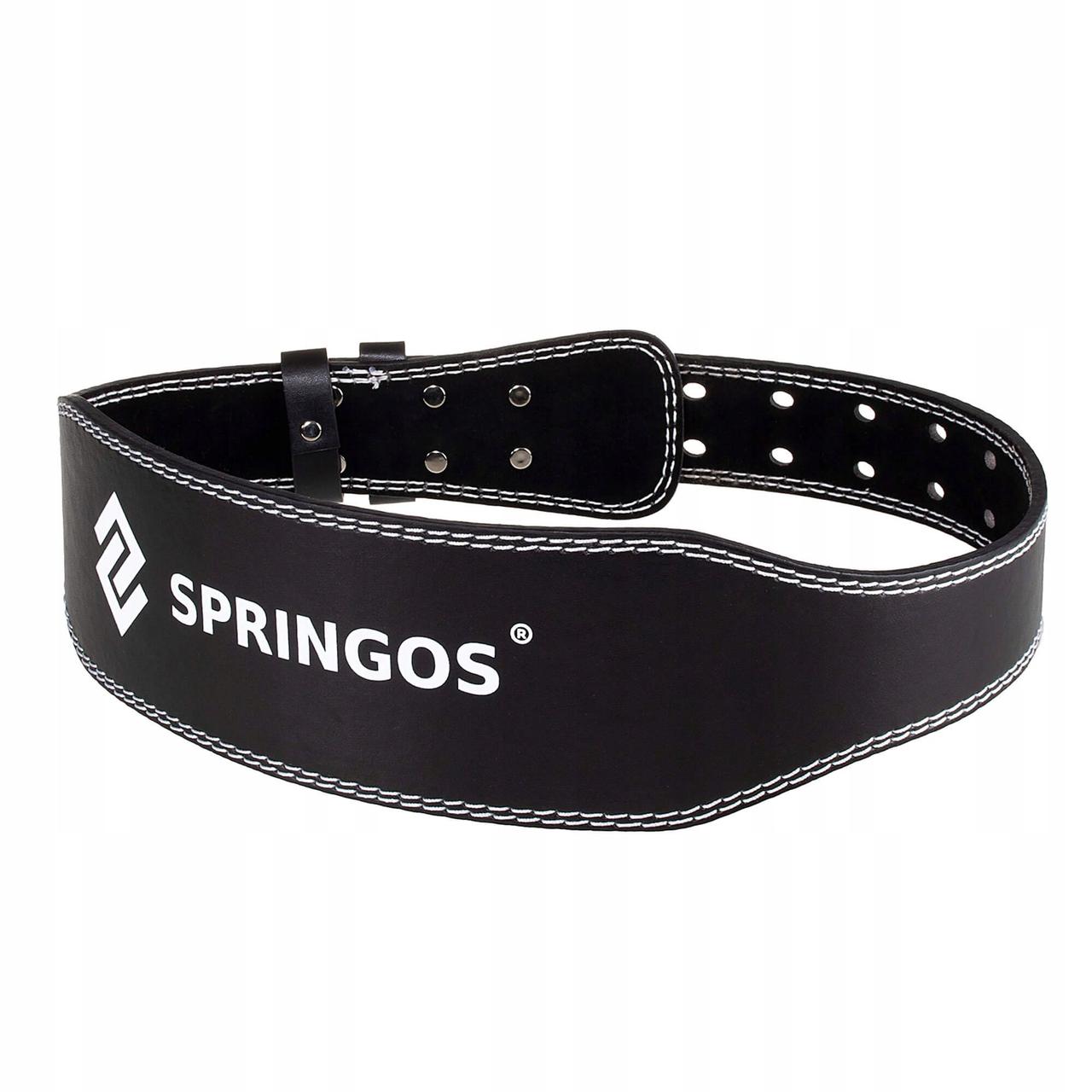 Пояс для важкої атлетики та паверліфтингу Springos FA0119 M Black