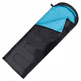 Спальний мішок (спальник) ковдра SportVida SV-CC0062 +2...+ 21 °C R Black/Sky Blue