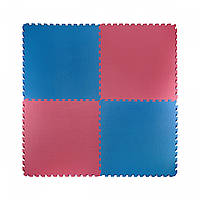 Мат-пазл (ластівчин хвіст) 4FIZJO Mat Puzzle EVA 100 x 100 x 2 см 4FJ0167 Blue/Red, фото 2