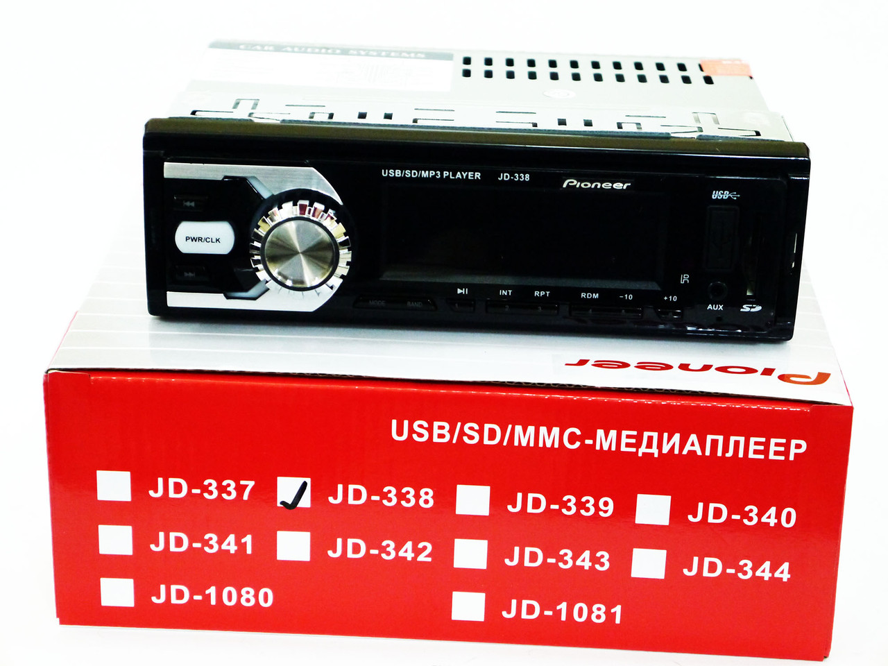 Автомагнитола JD-338 ISO Usb+Sd+Fm+Aux+ пульт (4x50W) - фото 3 - id-p272044943