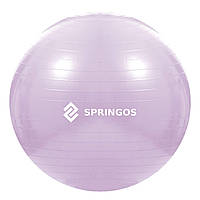 М'яч для фітнесу (фітбол) Springos 65 см Anti-Burst FB0011 Violet, фото 6