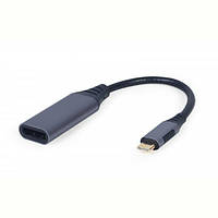 Адаптер Cablexpert DisplayPort - USB Type-C (F/M), 0.15 м, Black (A-USB3C-DPF-01)