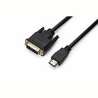 Кабель Prologix Premium HDMI — DVI V 1.3 (M/M), Single Link, 18+1, 3 м, Black (PR-HDMI-DVI-P-01-30-3m)