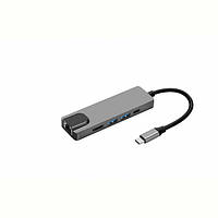 Док-станция ProLogix (PR-WUC-103B) 5 in 1 USB3.1 Type C to HDMI+2*USB3.0+USB C PD+Lan