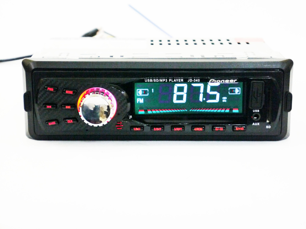 Автомагнітола JD-340 ISO Usb+Sd+Fm+Aux+ пульт (4x50W)