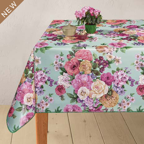 Скатертина на кухонний стіл Декорама у квітковий принт