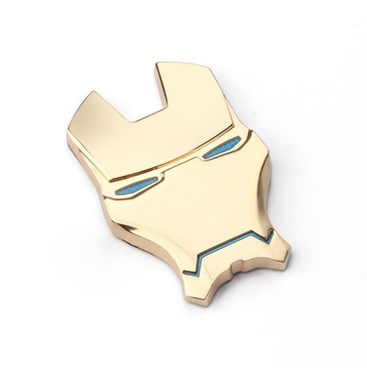 Металева 3д наклейка Залізна людина RESTEQ 6×4 см. Залізна людина металевий стікер Iron Man