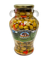 Оливки с перцем, огурцами и луком Bravo Gazpachos pimiento, 2,5 кг 8422813000305