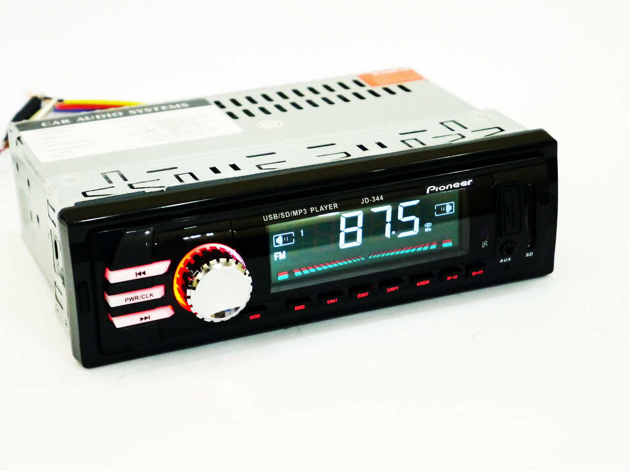 Автомагнітола JD-344 ISO Usb+Sd+Fm+Aux+ пульт (4x50W)