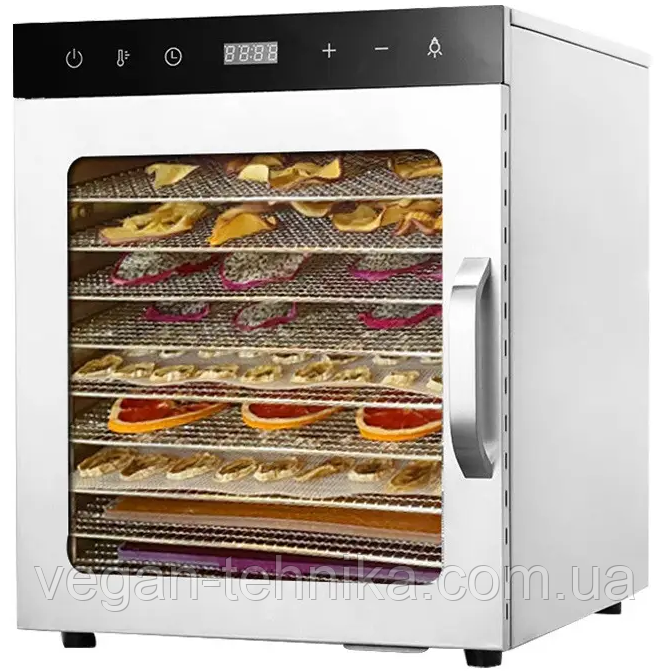 Професійний дегідратор Tekhniko DH-10H Food Dehydrator (10 сталевих лотків)