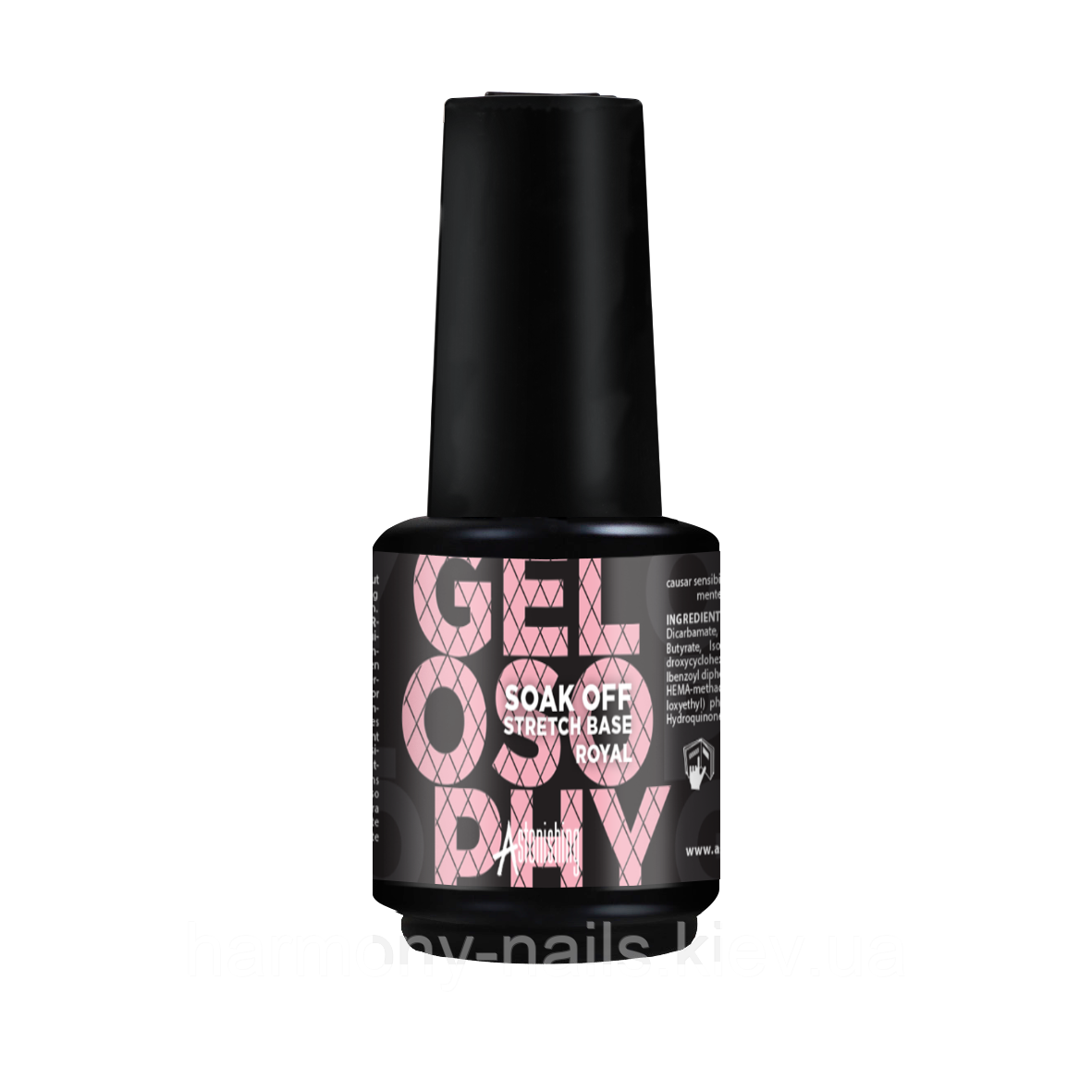 Gelosophy Soak-Off Stretch Base Royal - камуфлююча, молочна, універсальна база, 15 мл