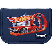 Пенал с наполнением Kite Hot Wheels HW22-622H, 1 отделение 2 отворота