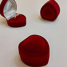 Оксамитовий Футляр під кільце Серце, фото 5