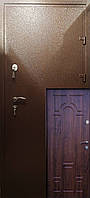 Входная дверь еко метал мдф коричневая