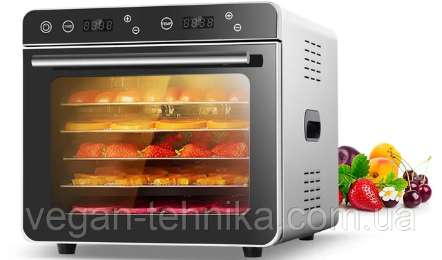 Професійний дегідратор із нержавіючої сталі Tekhniko DH-06С Food Dehydrator (6 металевих лотків)