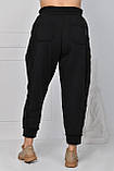 Трикотажні жіночі спортивні штани великих розмірів на флісі з манжетами (р.48-56). Арт-1326/37, фото 5