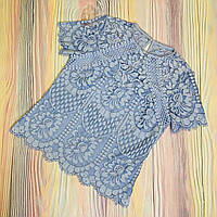 Брендова жіноча блакитна літня класна блуза р. 38 LIPSY London