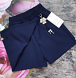 Спідниця шорти шкільна для дівчинки синій (116-140р), фото 2