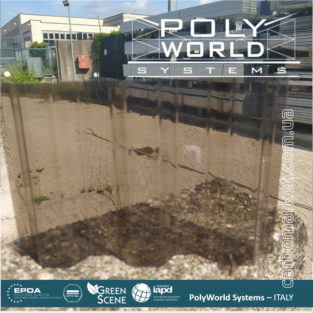 Профільований полікарбонат 1040Х2000Х0.5 мм TOPLIGHT Greca76/18 Bronze бронза Італія, фото 1