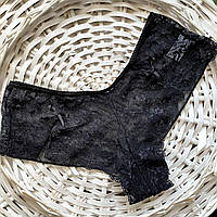 Трусики шортики женские М 46 кружевные черного цвета Jadea 1438