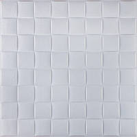 Самоклеющаяся 3D(3д) Панель Декоративная для Потолка и Стен 70см*70см*8мм Белое Плетение