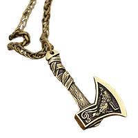 Подвеска-амулет в стиле викингов «Скандинавский боевой топор» 4,8*2,6 см [XL-004] VNOX Бронзовый