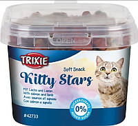 Trixie TX-42733 Soft Snack Kitty Stars 140г- мягкие звездочки для кошек с лососем и ягненком