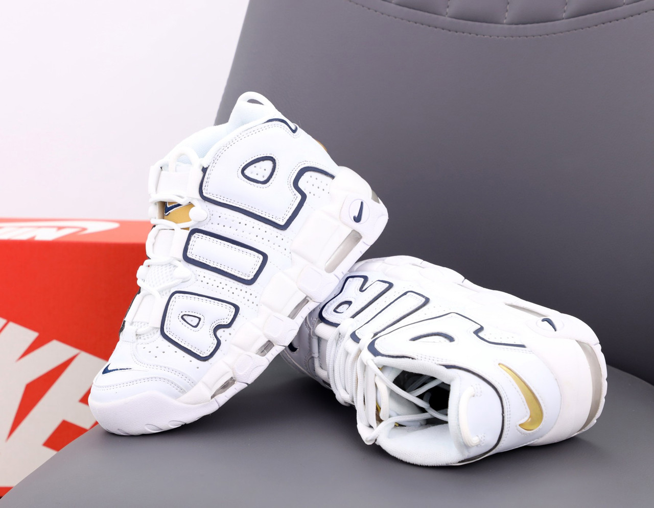 Nike air uptempo store navy blue