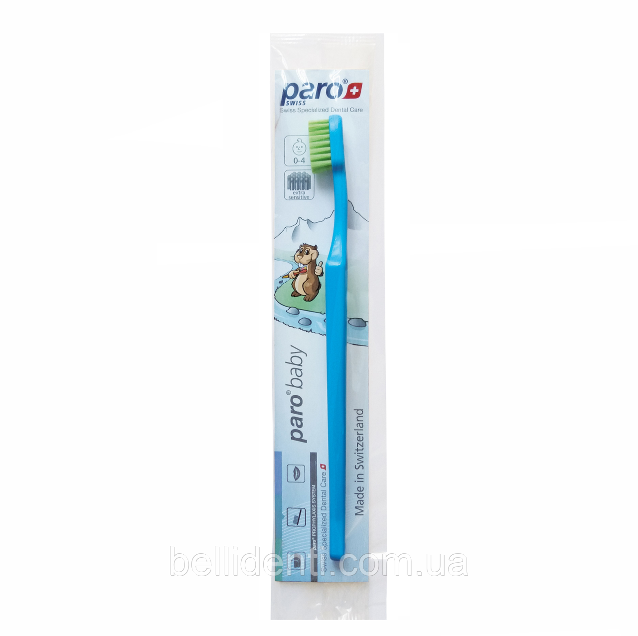 Дитяча зубна щітка paro baby brush (від 0-4 років) блакитна