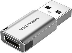 Перехідник Vention USB 3.0 USB-C Алюмінієвий сплав 5 Гбіт/С 3A адаптер Сірий CDPH0