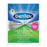 DenTek Deep Clean глубокое очищение зубочистки 100 шт