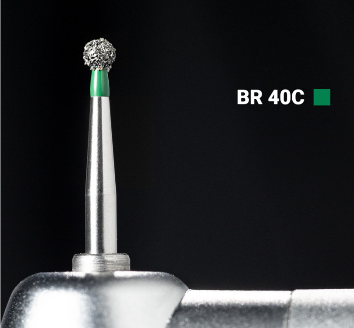 Діамантовий бір BR-40C. Кулястий (кулька) (ISO 001/017), зелений, Mani.Оригінал., фото 1