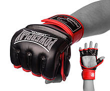Перчатки для MMA PowerPlay 3058 чорно-червоні XL