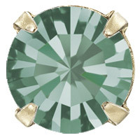Пришивні стрази в цапах Preciosa (Чехія) ss29 Blue Zircon/золото