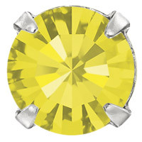 Пришивні стрази в цапах Preciosa (Чехія) ss20 Citrine/срібло