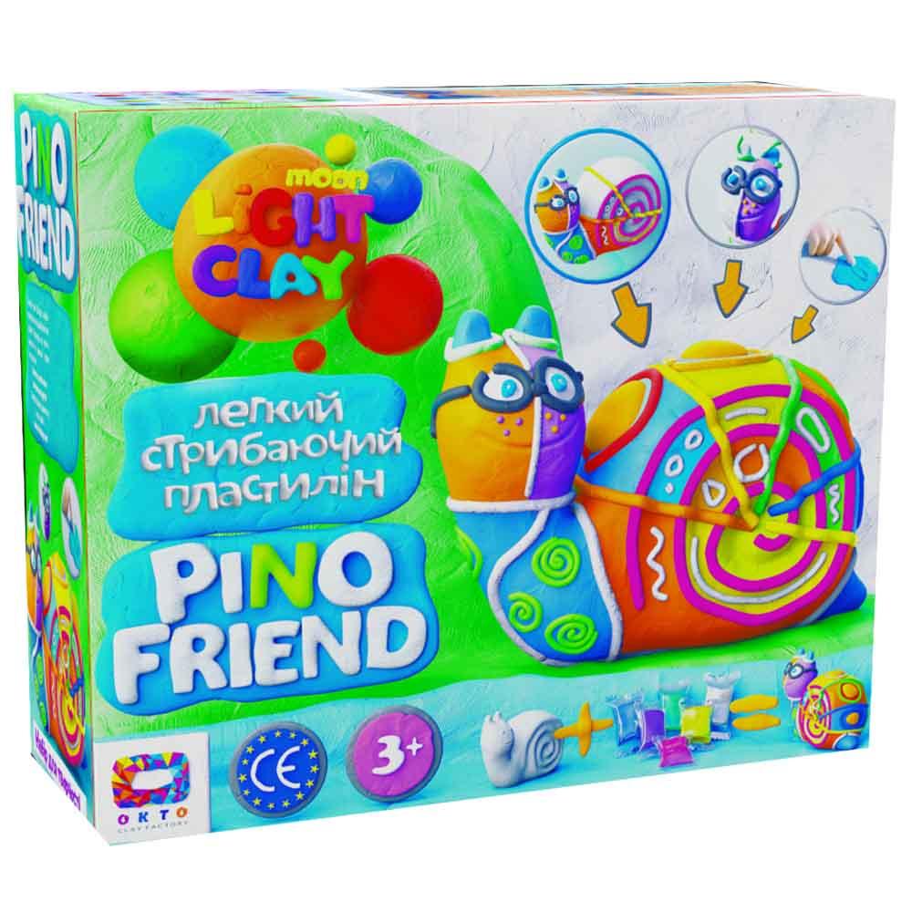 Набір легкого стрибучого пластиліну Pino Friend Райлі TM Moon Light Clay 70037 фігурка равлика ОКТО