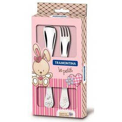 Столовые приборы детск. TRAMONTINA BABY Le Petit pink  (66973/015)