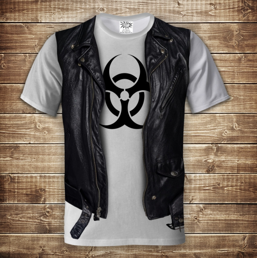 Футболка з 3D принтом 2в1 футболка + жилет. Токсично Дорослі і дитячі розміри ВСІ Розміри, фото 1