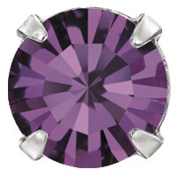 Пришивні стрази в цапах Preciosa (Чехія) ss47 Amethyst/платина
