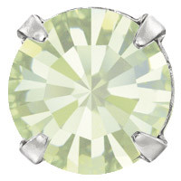 Пришивні стрази в цапах Preciosa (Чехія) ss19 Chrysolite/срібло