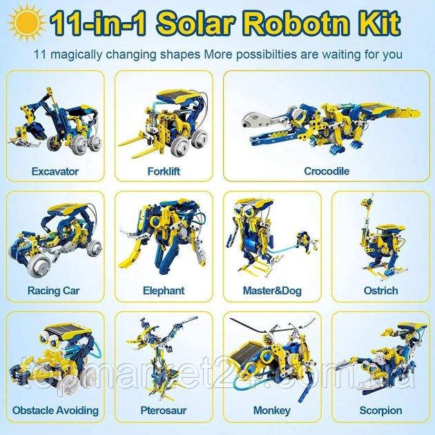 Детский конструктор робот Solar Robot 11 в 1 | интерактивная игрушка на солнечных батареях,ТМ - фото 2 - id-p1663205682