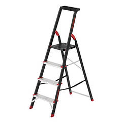 Драбина зі сталевого профілю на 4 щаблі ТМ "ІНТЕРТУЛ" (міцна та надійна)