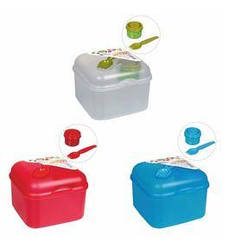 Контейнер пл. HEREVIN Salad Box Mix Coloured-Ланчбокс з приладами (161450-000)