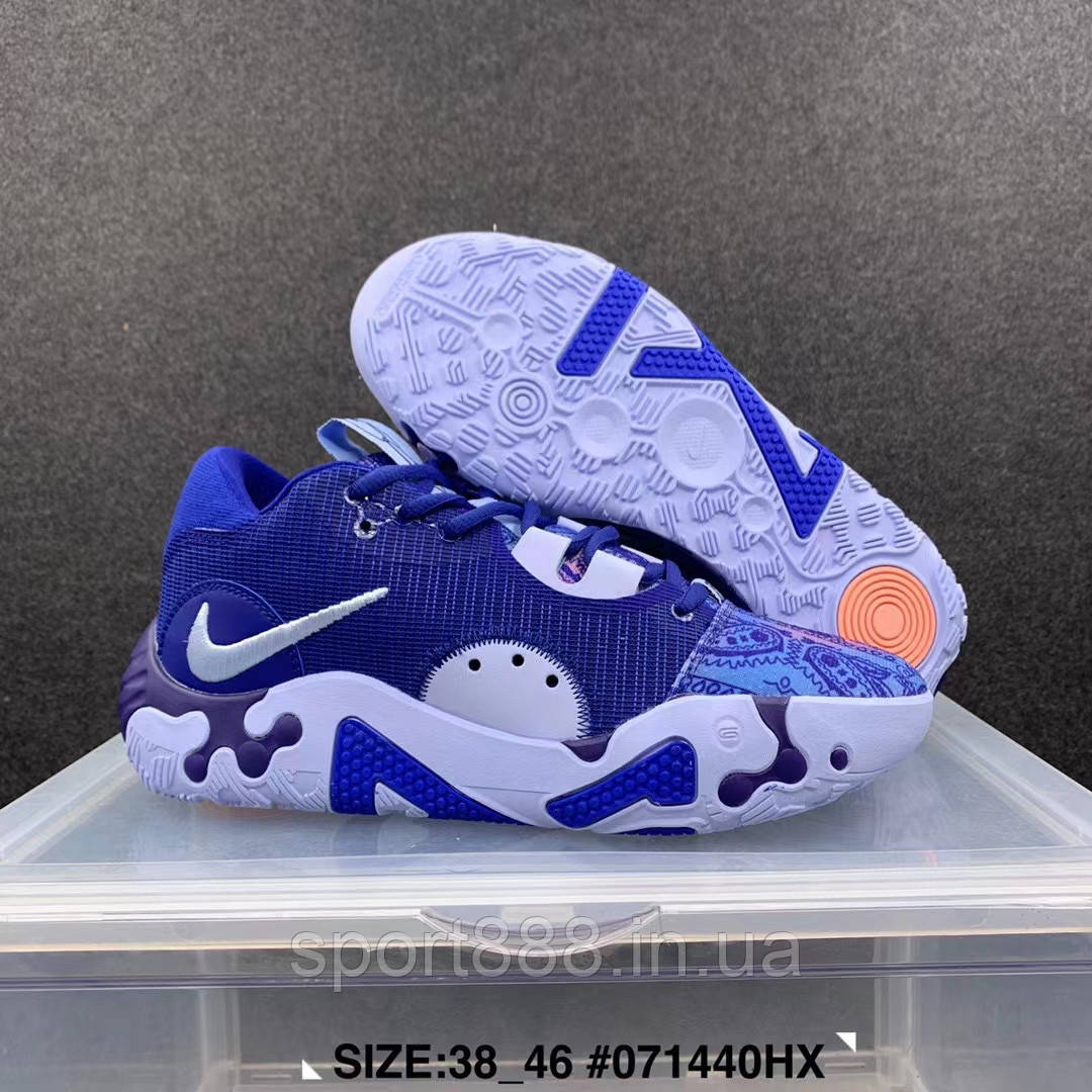 Eur40-46 Nike PG 6 Blue Paisley чоловічі баскетбольні кросівки